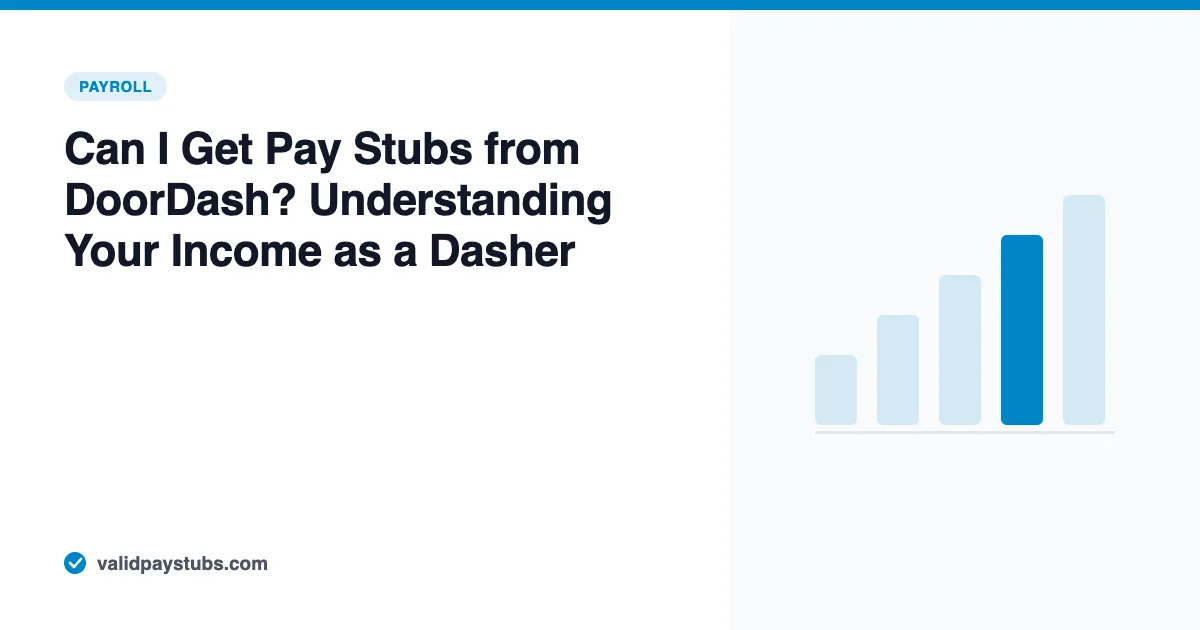 Can I Get Pay Stubs from DoorDash? Understanding Your Income as a Dasher — ValidPaystubs article illustration showing a bar chart of tax bands