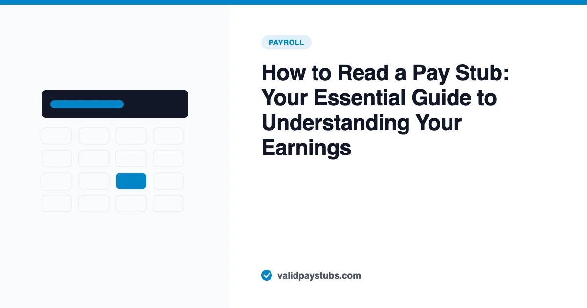 How to Read a Pay Stub: Your Essential Guide to Understanding Your Earnings — ValidPaystubs article illustration showing a calculator keypad