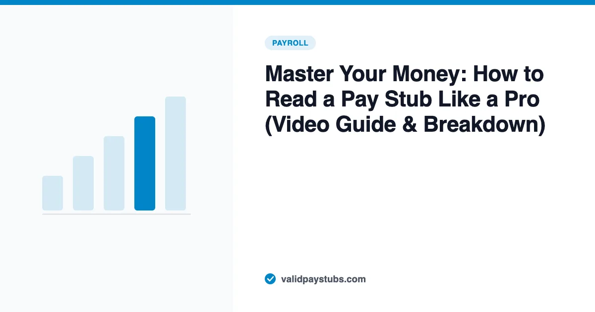 Master Your Money: How to Read a Pay Stub Like a Pro (Video Guide & Breakdown) — ValidPaystubs article illustration showing a bar chart of tax bands