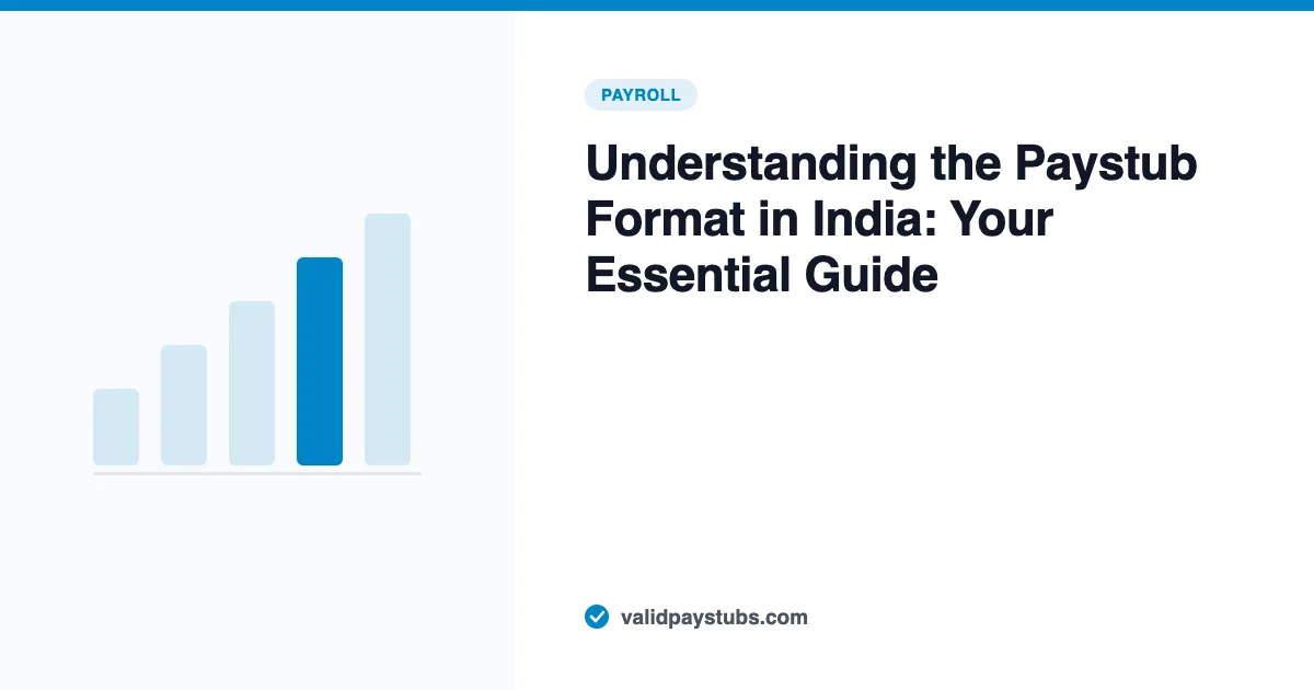 Understanding the Paystub Format in India: Your Essential Guide — ValidPaystubs article illustration showing a bar chart of tax bands