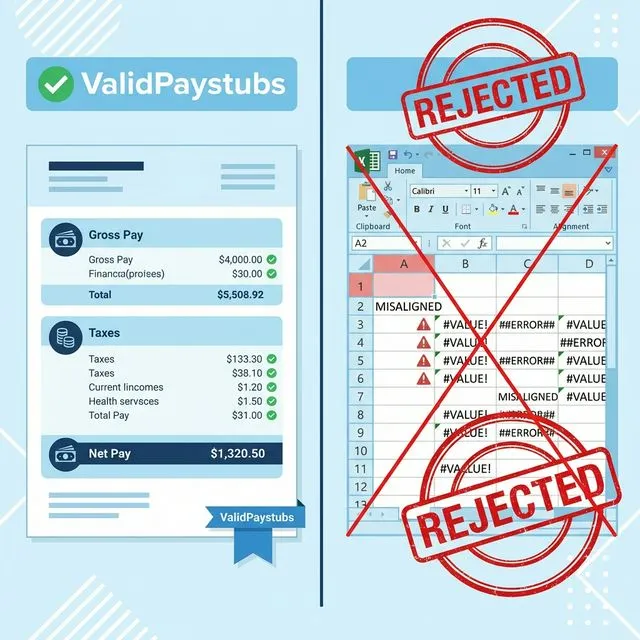 Educational graphic for Why Excel Paystubs Get Rejected: The Complete Guide to Professional Income Documentation (2026) - Comparisons guide