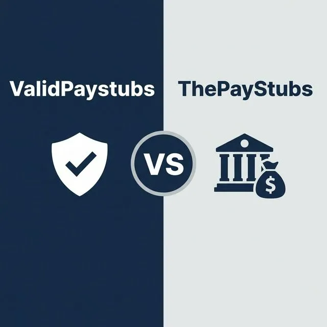 Educational graphic for ThePayStubs.com vs ValidPaystubs: Full 2026 Comparison (Pricing, Features & Hidden Fees) - Comparisons guide