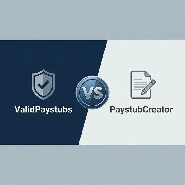 Educational graphic for ValidPaystubs vs PaystubCreator.net: Detailed Review & Comparison (2026) - Comparisons guide
