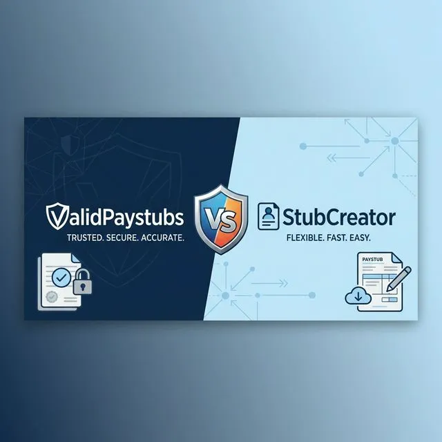 Educational graphic for ValidPaystubs vs StubCreator: Honest Comparison & Review (2026) - Comparisons guide